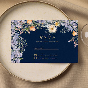 Convites Flores russas do campo de flor silvestre RSVP