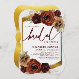 Convites Flores russas e Chá de panela de grama Pampas