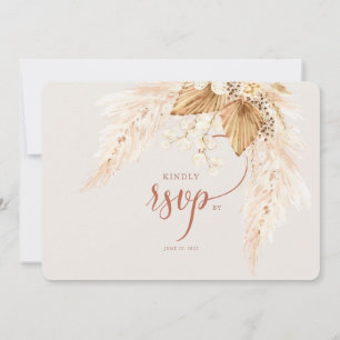 Convites  Flores Secas Boho e Pampas Grass RSVP Invitati