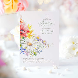 Convites Flores selvagens Baptism