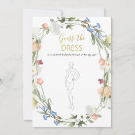 Convites Flores Selvagens Bridal Adivinha Jogo do Vestido