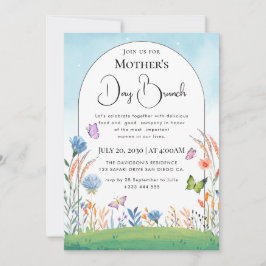 Convites Flores selvagens brilhantes boho chiques modernas