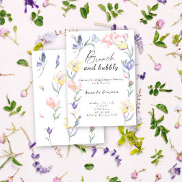 Convites Flores selvagens - Brunei e chá de panela espumant