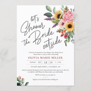 Convites Flores Selvagens Dirigem Por Chá de panela Convida