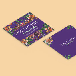 Convites Flores Selvagens Escuras Salvem A Data