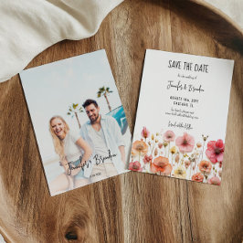 Convites Flores selvagens pressionadas recentemente Salvar 