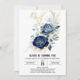 Convites Flores silvestres Aquarela Aniversário Floral