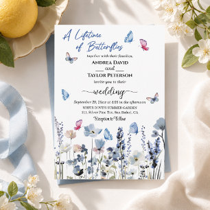 Convites Flores Silvestres Campainhas Borboletas Casamento