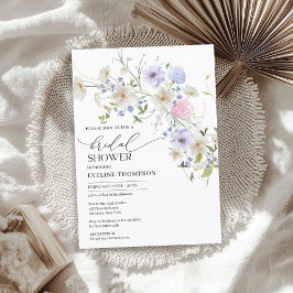 Convites Flores-silvestres, cor-de-água, cor-de-primavera a