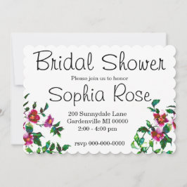 Convites Flores silvestres cor-de-rosa-escuro Elegante