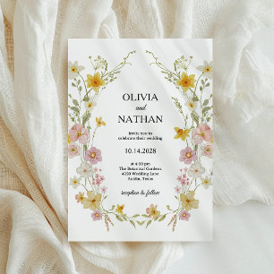 Convites Flores Silvestres da Primavera Casamento Floral