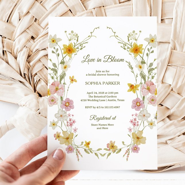 Convites Flores Silvestres da Primavera | Chuveiro de Noiva (Criador carregado)