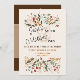 Convites Flores Silvestres de Casamento Modernidade Inspira