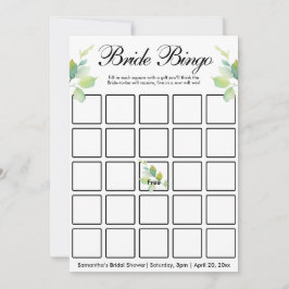 Convites Flores silvestres de cor aquosa verde-elegante