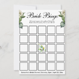 Convites Flores silvestres de cor aquosa verde-elegante