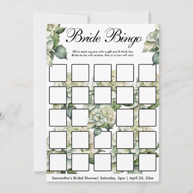 Convites Flores silvestres de cor aquosa verde-elegante (Frente)