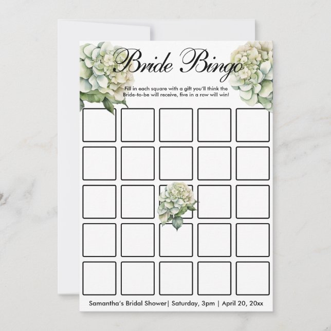 Convites Flores silvestres de cor aquosa verde-elegante (Frente)