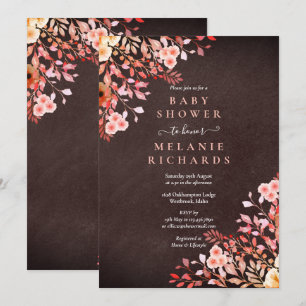 Convites Flores Silvestres Floral Chuveirinho/Baby Shower Q