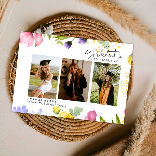 Convites Flores Silvestres Negrito Três Foto Graduação 2025