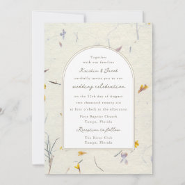 Convites Flores Silvestres Papel Floral Casamento Digital M