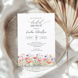 Convites Flores silvestres primavera de cor aquosa colorida