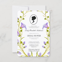 Convites Flores silvestres roxas do orçamento Chá de panela