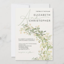 Flores Silvestres Verdura Floral Botânico Casament