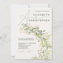 Convites Flores Silvestres Verdura Floral Botânico Casament