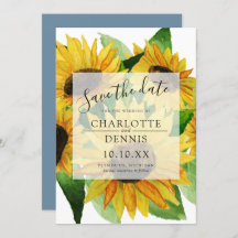 Flores solares de aquarela com azul esmaecido salv