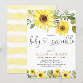 Convites Flores solares de cor amarela aspersão
