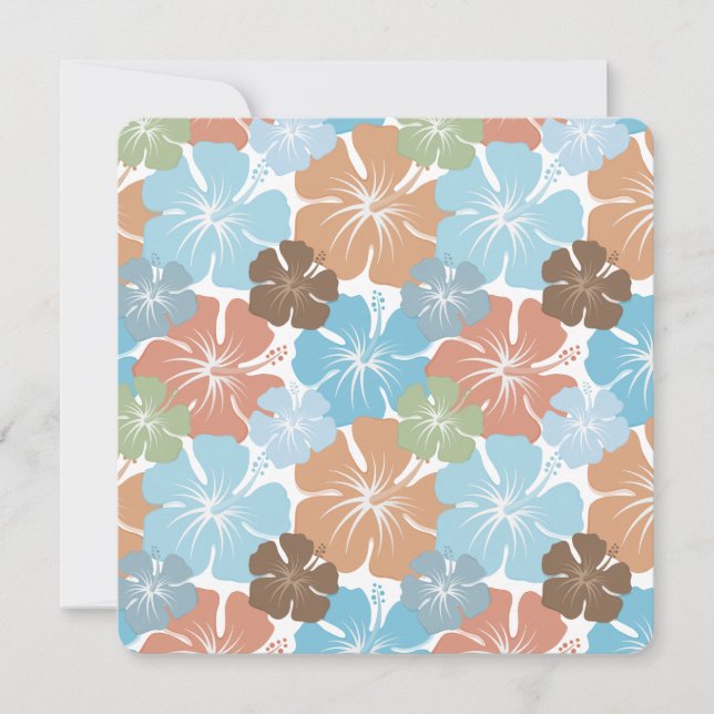Convites Flores Tropicais de Hibiscus no Havaí são Doçosas  (Frente)