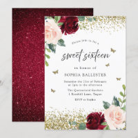 Flores Vermelhas Blush & Burgundy Flowers Doce 16