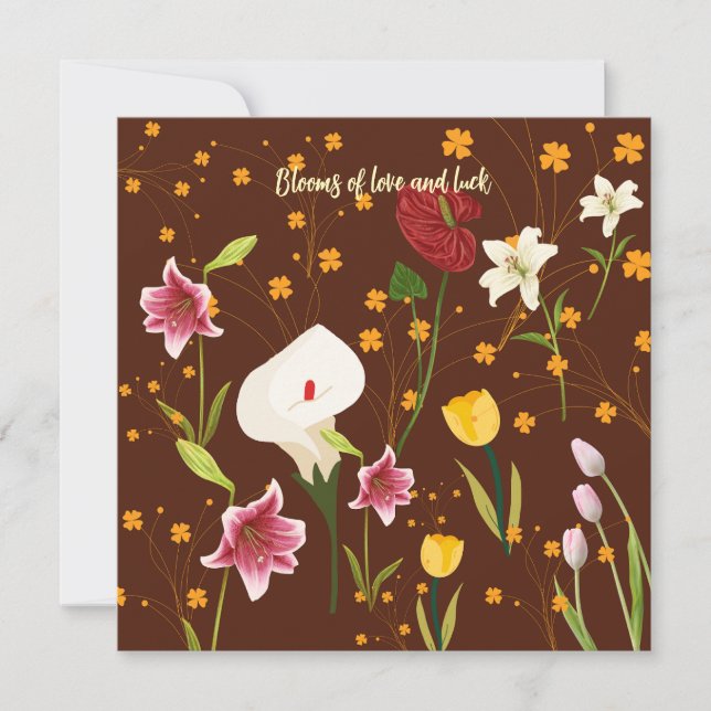 Convites Flores Vibrantes (Frente)