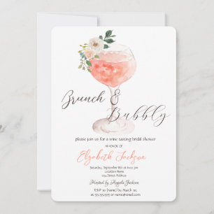 Convites Flores Vinho Brunch & Espumante