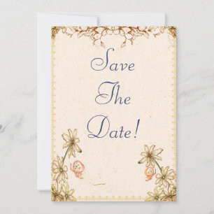 Convites Flores Vintage Casamento Salve A Data