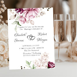 Convites Flores Violeta Aquarela Casamento