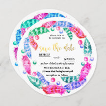 Florescent boho wreath, elegância de cores vivas i