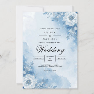 Convites Florescer de Flor de Gelo Casamento