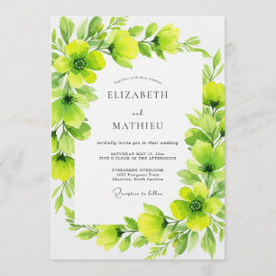 Convites Florescer de Verde Lima em Casamento