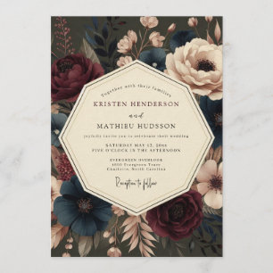Convites Florescer em Claret Casamento