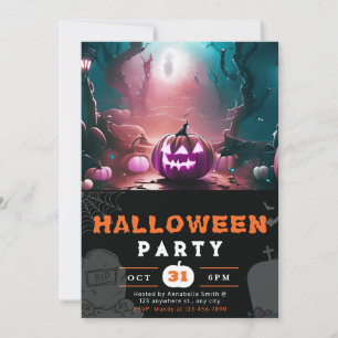 Convites Floresta Assustadora de Jack-O' Lantern no Hallowe