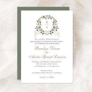 Convites Floresta Branca Floral Ivy Monograma Casamento Cre