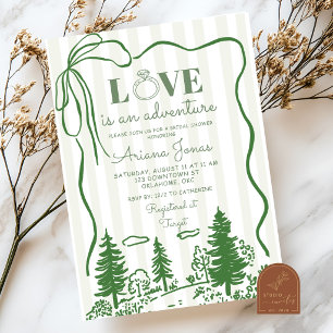 Convites Floresta Caprichosa Desenhada à Mão O Amor é uma A