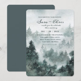 Convites Floresta | Casamento de Floresta em Aquarela