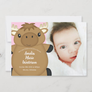 Convites Floresta Chá de fraldas Moose