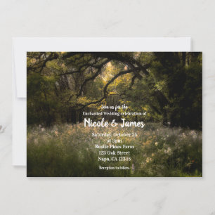 Convites Floresta de Árvore de Casamento Floral Rústica Enc