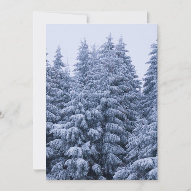 Convites Floresta de inverno mágico - azul, personalizada (Frente)