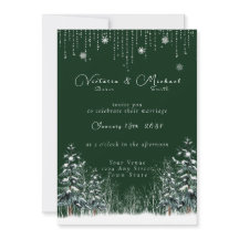 Floresta de Inverno Neve Pinheiros Casamento