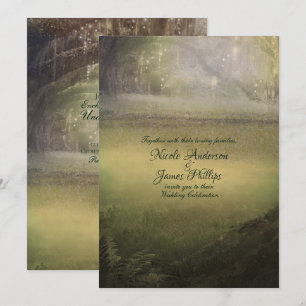 Convites Floresta de Luzes Encantadas para Casamento Rústic