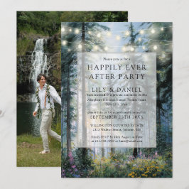 Convites Floresta de Luzes Felizes para Sempre Casamento Fo